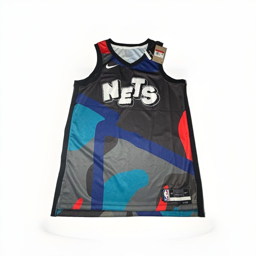 NWT Authentic Nike Brooklyn Nets KAWS City Edition Swingman Jersey Size 48 L